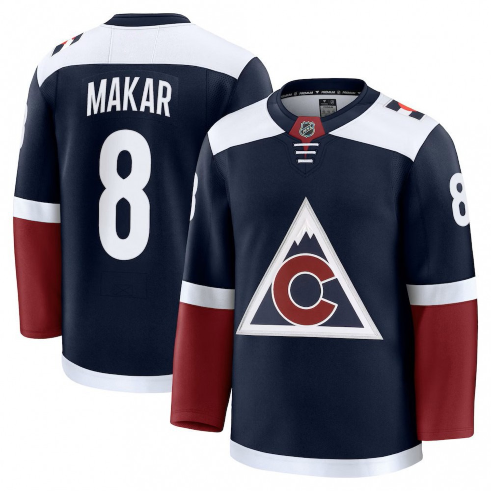 Men's Colorado Avalanche Cale Makar Navy Alternate Premium Jersey-Pro Kit Vault | Brand New 26/27 Sports Jerseys